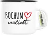 Huuraa Emaille Tasse Bochum verliebt 300ml Vintage Produktbild-Vorschau 1