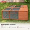Faltbarer Kaninchenstall Braun mit Freilaufgehege & Produktbild-Vorschau 12