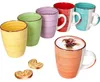 6tlg Kaffeebecherset Uni bunt groß Kaffee Becher Produktbild-Vorschau 1