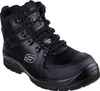 A black Skechers work boot is shown from a three-quarter angle against a white background. Produktbild-Vorschau