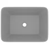 vidaXL Luxus-Waschbecken Matt Hellgrau 41x30x12 cm Keramik Produktbild-Vorschau 3