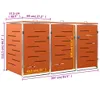 Mülltonnenbox Für 276,5X77,5X112,5 Cm Edelstahl: orange / 3 Produktbild-Vorschau 15
