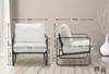 CLP Lounger Manea mit Metallgestell weiß Kunstleder Produktbild-Vorschau 2
