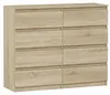 Komoda 140 cm 8 zásuvek skříňka FRAMIRE R-140-S8 sonoma Náhled obrázku produktu 11