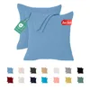 Jersey Kissenbezug 2er Set 80x80 cm 100% Baumwolle Eisblau Produktbild-Vorschau 1