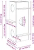 vidaXL Domek dla kota biały 43x43x90 cm lite drewno sosnowe Podgląd zdjęcia produktu 6
