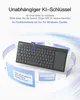 A keyboard with speech bubbles showing translations around it. Produktbild-Vorschau