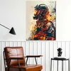 Feuerwehr Mann Pop Art Leinwandbild Wandbild Kunstdruck XL Produktbild-Vorschau 2