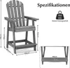 COSTWAY Hoher Adirondack Stuhl mit Fußstütze, Armlehne, Produktbild-Vorschau 3
