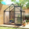 Outsunny Gewächshaus Aluminium Treibhaus mit Dachfenster Produktbild-Vorschau 2