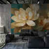 Muralo XXL Vlies FOTOTAPETE Bemalte Magnolien ABSTRAKT (B) Produktbild-Vorschau 1