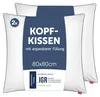 2er Set Blumtal Kopfkissen 80x80 – orthopädische Produktbild-Vorschau 1