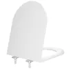 WC-Sitz D Form 46 x 36 cm Weiß Duroplast Toilettendeckel Produktbild-Vorschau 2