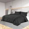 vidaXL Bettwäsche-Set Schwarz 240x220 cm Leichte Mikrofaser Produktbild-Vorschau 2