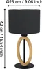 Eglo Lampe de table Basildon 1 noir-marron 42,5 x 23 cm Voir les images du produit 2