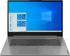 A silver Lenovo IdeaPad laptop is shown from a front-facing angle, displaying the Windows 10 operating system on its screen. Produktbild-Vorschau