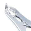 A close-up shot of a silver castration tool with bands. Produktbild-Vorschau