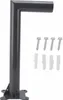 A dark gray L-shaped bracket with a mounting plate and four screws and four wall anchors on a white background. Náhled obrázku produktu