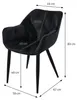 ML-Design 6er Set Esszimmerstuhl mit Rückenlehne, Schwarz, Produktbild-Vorschau 7