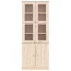 vidaXL Vetrina ALTA 77x35x186,5 cm in legno di pino Anteprima dell’immagine prodotto 3