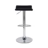 A black bar stool with a chrome base and adjustable height. Anteprima dell’immagine prodotto