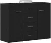 vidaXL Príborník čierny dubový vzhľad 88x30x64 cm materiál Náhľad obrázku produktu 2