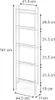 A white shelving unit with dimensions indicated by text overlays. Podgląd zdjęcia produktu