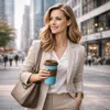 4 Kafeebecher Coffee to Go Becher Mehrweg Kaffee Tee Produktbild-Vorschau 6