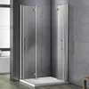 B:100xT:100x197cm 180°Falttür Nano+ESG Glas Eckeinstieg Produktbild-Vorschau 1