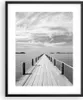 Gerahmtes Poster - Schwarzer Rahmen - Holz Brücke Meer - Produktbild-Vorschau 1