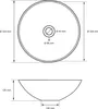 LuxeBath Waschbecken Aufsatzwaschbecken Rund, Ø 32x13,5 cm, Produktbild-Vorschau 5