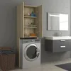vidaXL Armadio per lavatrice rovere Sonoma 64x25,5x190 cm Anteprima dell’immagine prodotto 11