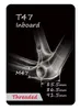 Diagram showing the dimensions and type of a bicycle bottom bracket. Voir les images du produit