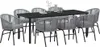vidaXL Garten Essgruppe 9 pcs Anthrazit Pulverbeschichteter Produktbild-Vorschau 2