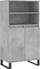 vidaXL Highboard Betongrau 60x36x110 cm Holzwerkstoff Produktbild-Vorschau 2