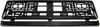 A black plastic license plate holder is shown against a white background. Podgląd zdjęcia produktu