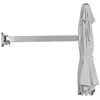Ampelschirm Ø 245 cm Grau-Silber mit Dreh- & Produktbild-Vorschau 7