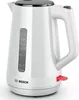 A white Bosch electric kettle is shown against a white background. Voir les images du produit