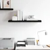 vidaXL Závesná polica čierna 80x23,5x3,8 cm MDF Náhľad obrázku produktu 3