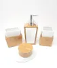 Relaxdays Badaccessoires-Set, 4-teilig, braun, Keramik & Produktbild-Vorschau 17