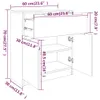 vidaXL Sideboard Weiß 60x30x70 cm Holzwerkstoff Produktbild-Vorschau 8