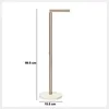 A floor-standing toilet paper holder with a marble-effect base and a gold-colored arm. Podgląd zdjęcia produktu