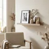 Eikenhouten wandplank, gebleekt, L70cm, MDF, smal Productafbeelding-voorbeeld 4