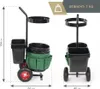 Two views of a garden trolley with dimensions and weight indicated. Produktbild-Vorschau