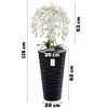 Künstliche Orchidee Kaskaden Blumenstrauß Weiß im Topf Produktbild-Vorschau 3