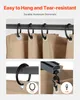 Close-up shots of a khaki curtain with grommets and hooks, demonstrating hanging mechanisms. Produktbild-Vorschau