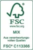 FSC 'Mix' certification logo with licensing code. Produktbild-Vorschau