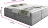 A grey boxspring bed with a green throw blanket and white bedding. Produktbild-Vorschau
