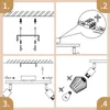 ZMH Plafonnier noir 2 flammes, spot E14 orientable 350°, Voir les images du produit 6