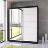 Schwebetürenschrank Kleiderschrank Schrank 183 cm Produktbild-Vorschau 1